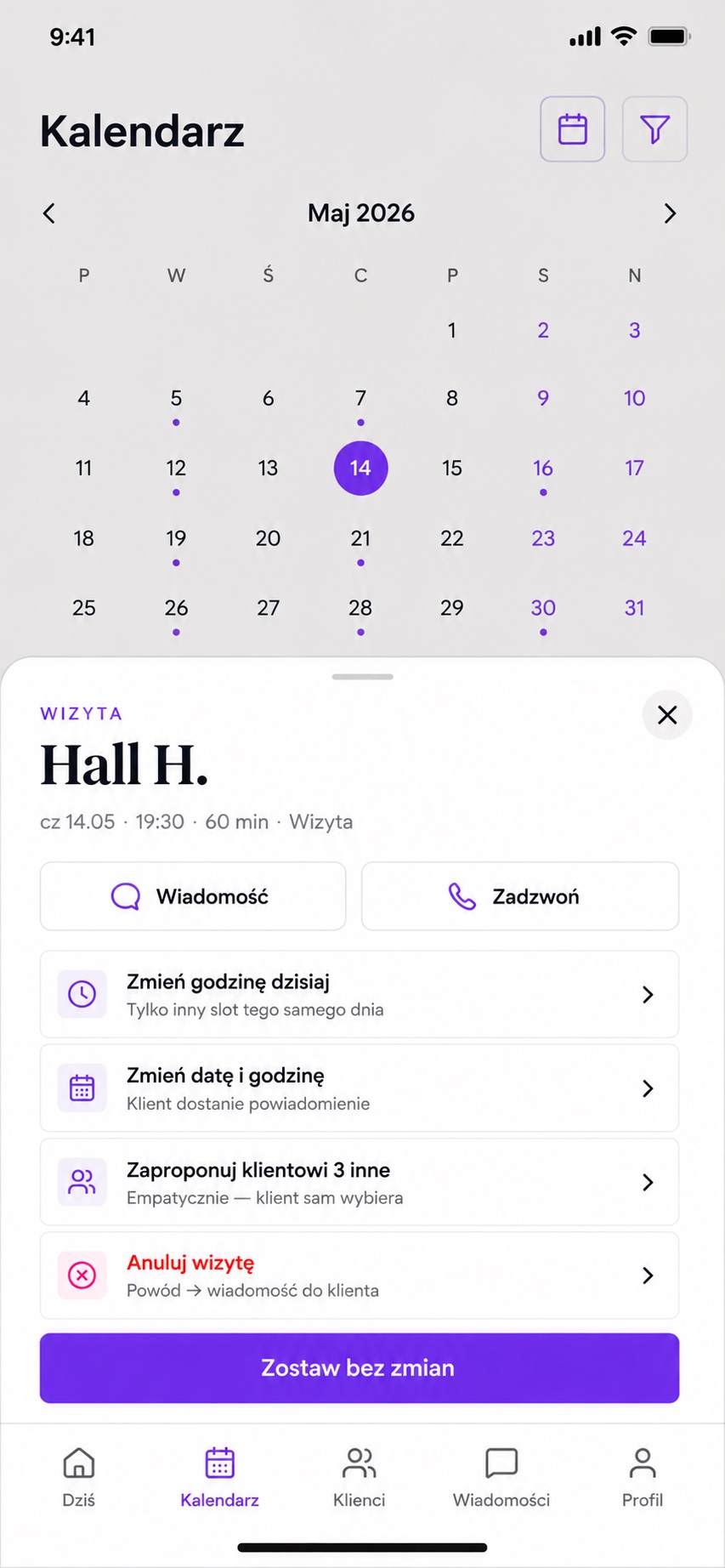 Modyfikacja wizyty